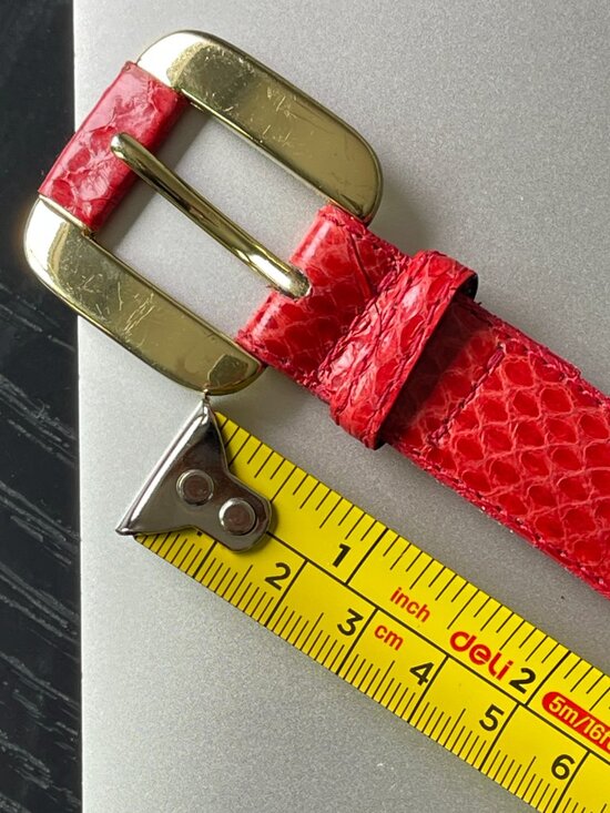 Size S TJW Genuine Snakeskin Belt for Mervyn\'s  Size & Fit * Tag Size: M (Medium main image 5